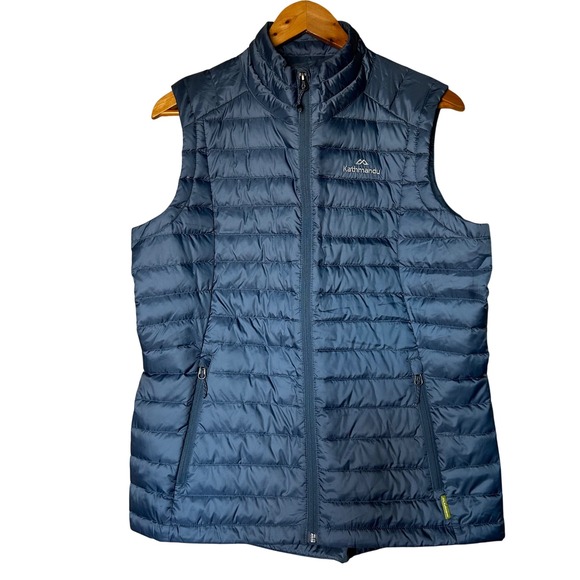 Kathmandu Down Vest Women's US 14/16 Blue Sleeveless Puffer 600 Fill - Picture 1 of 7
